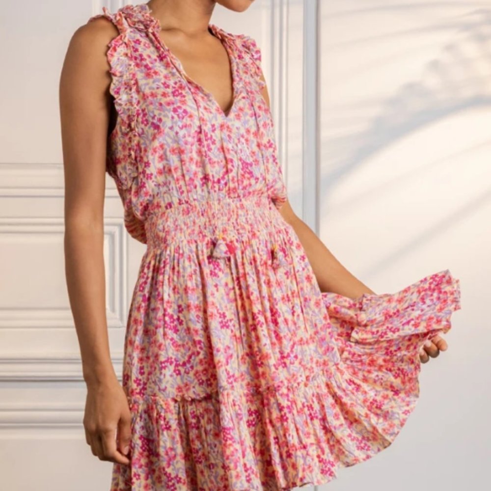 Poupette St. Barth Triny Mini Dress, Purple Daffodil, Size XS, New With Tags